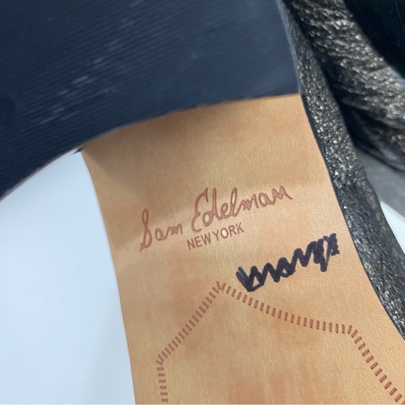 Sam Edelman metallic closed toe ankle boots gothic goth grunge feminine - Picture 6 of 6